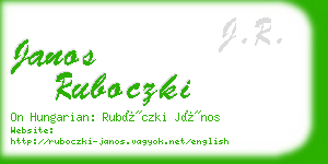 janos ruboczki business card